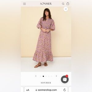 Sommer Magnolia Dress Rose Floral Maxi Dress